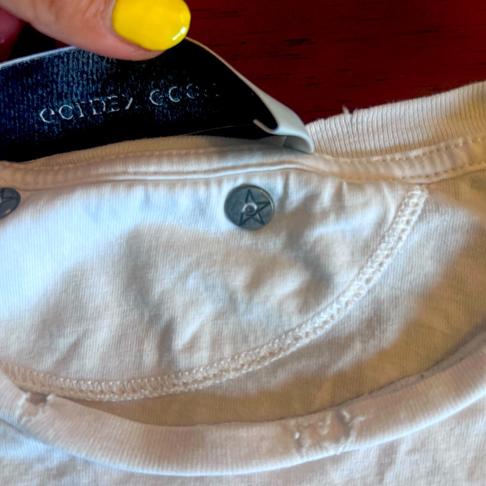 Golden Goose embroidered distressing T shirt